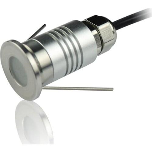 Free Shipping 1W LED Mini Underground Light Lamp Recessed Deck Stair Paitio In-ground Garden 1W DC12V Spotlight Waterproof 6pcs