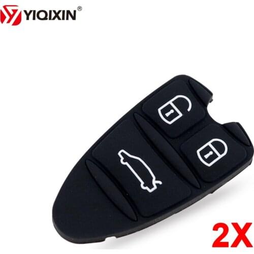 YIQIXIN 2 Pieces Smart Card Remote Car Key Shell Rubber Button Pad Repair Skins For Alfa Romeo 159 Brera 156 Spider Case Pad