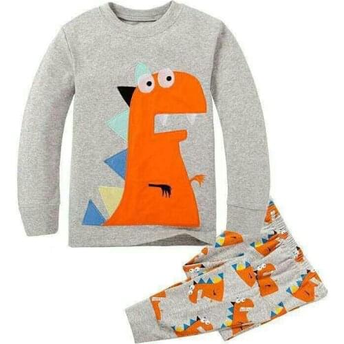 TUONXYE Children Pajamas Dinosaurs Pyjamas Set Kids Pijama Infantil Boys Nightwear Cotton Girls Long Sleeve Sleepwear Suit