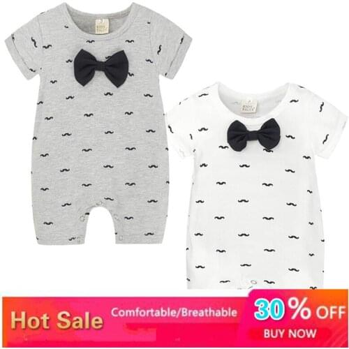 Baby Rompers Summer Clothes Kids Girls Casual Print Short Sleeve Tops Toddler Cotton Cute One Piece Jumpsuit Boys 0 to 2 years