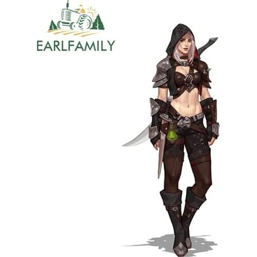 EARLFAMILY 13cm x5. 6cm for Junq Jeon Vinyl Car Wrap Car Stickers Decals Waterproof Skateboard Occlusion Scratch DIY Decoration