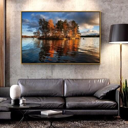 Forbeauty Oil Canvas Painting Lake_Vuoksa For Home Decoration Wall Art