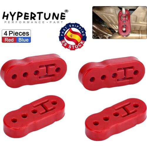 Hypertune - 4pcs Universal Polyurethane Exhaust/Muffler HANGER Lengthened Blue or Red HT8950