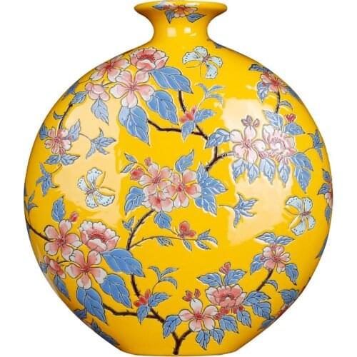 New Chinese Style Ceramic Modern Hand-painted Living Room Ornament Jingdezhen ceramic porcelain Vase
