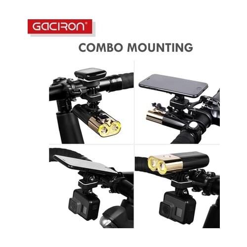 GACIRON H09 Extension Bracket Bike light Holder Phone Mount Holders Multifunction Aluminum alloy Stands For Motion camera
