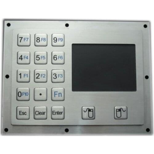 Metal Numeric Keyboard with Touchpad with 15 keys stainless steel keypads