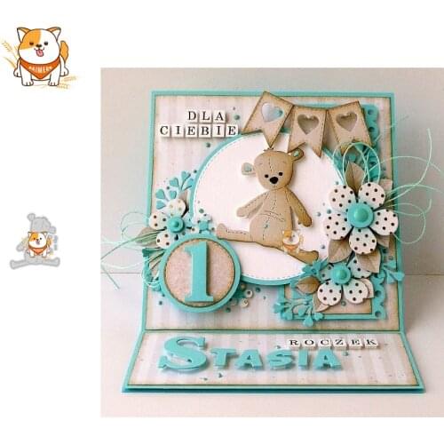 Teddy Bear Metal Cutting Dies Mold Knife Scrapbooking Stencil DIY Embossing Craft Die Cuts Card Making New Dies For 2020
