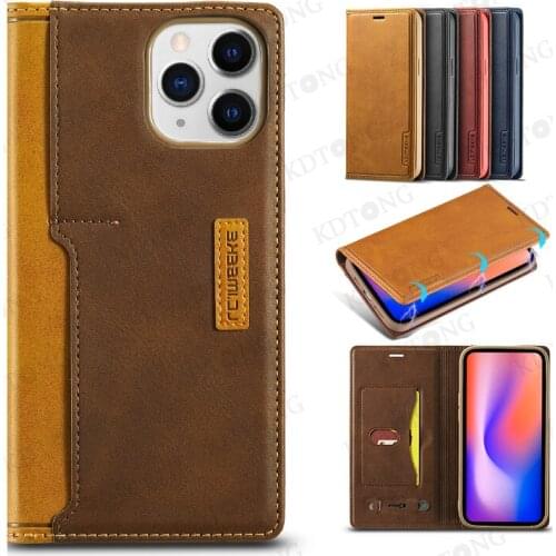 Fashion Ultra Thin Card Slot Flip Case For Apple iPhone 12 11 XS PRO MAX SE 2020 Mini X XR 8 7 6 6S Plus Wallet Magnetic Cover