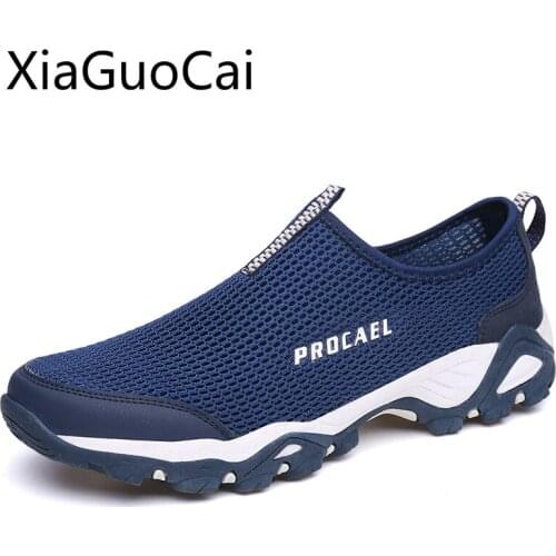 Hot Sale Mesh Summer Men Casual Shoes Platform Mesh Breathable Male Casual Loafers Slip-on High Quality Shoes