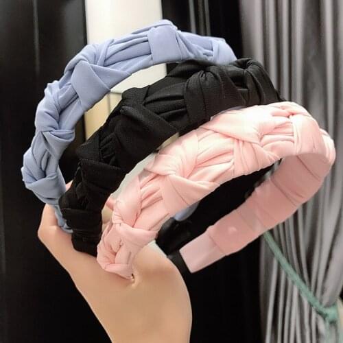 Bohemian Women Elegant Top Weave Knit Knot Headband Hairbands Hair Holder Turban Fashion Candy Color Hair Hoop Hair Accessories