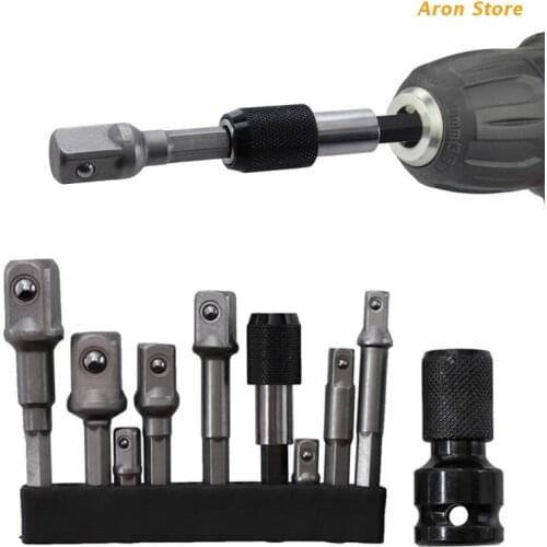 High Abrasion Resistance Chromium Vanadium Steel Converter Impact Tool Steel 1/2" Square to 1/4" Hex Ratchet Socket Tool