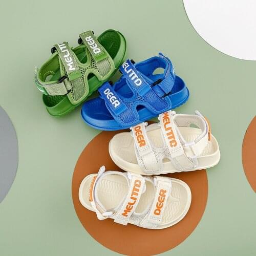 Summer 2021 Baby Kids Shoes Leisure Lightweight Mesh Sandals For Boys Double Hook Loop Children Beach Sandales Enfant Sandalen