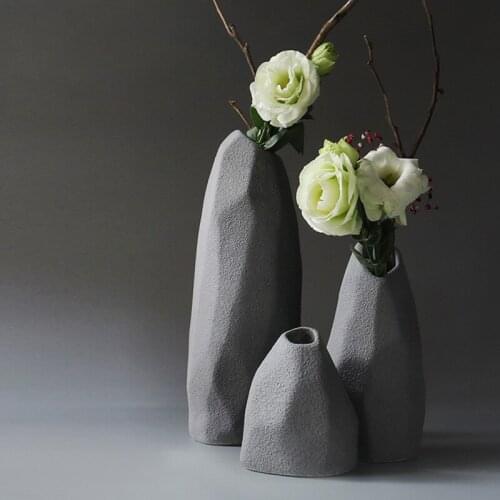 Northern Europe modern simple cement florist transparent glass vase drawing-room pendulum home decor