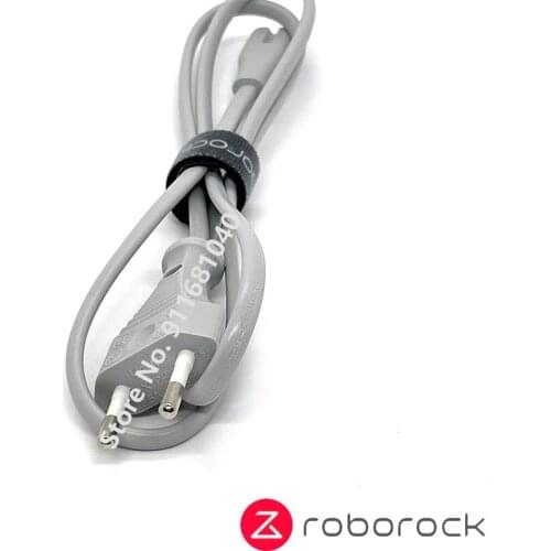 Power Cord EU Plug for Original Roborock Robot Vacuum Cleaner S50/S55/S60/S65/S5 Max/S50 Max/S60 Pure/S7/S70 Accessories