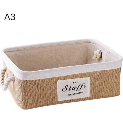 Snack Basket Jute Organizer Sundries Storage Box Oval Clothes Large Capacity Household Kids Toys Portable Desktop Toy Organizing