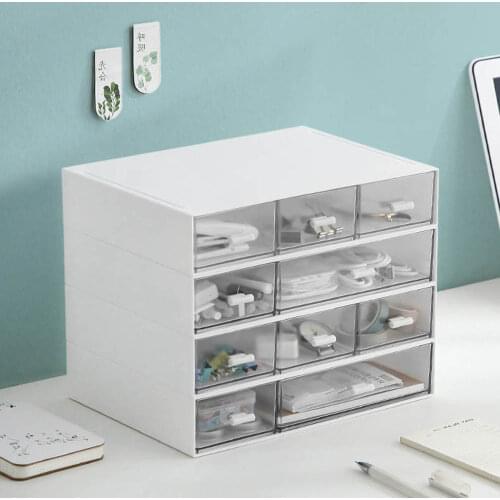 Drawer Type Desk Organizer Storage Box Desktop Stationery Organizer Sorting Box Makeup Storage Box Office Accessories Supplies