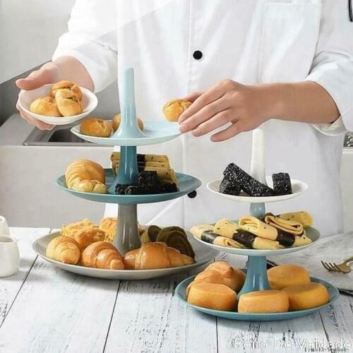 High-quality Creative 3-layer Fruit Plate Living Room Cake Stand Home Afternoon Tea Snack Plate Wedding Birthday