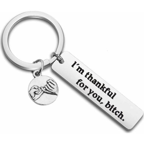 Funny Key Chains Valentines Day Gifts Stainless Steel Keychain Charm Jewelry For Women Girlfriend Gift