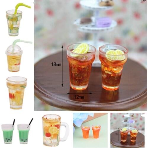 1:12 Scale Mini Wine Beer Cup Dollhouse Craft Transparent Goblet Miniature Home Decoration Glass Model DIY Parts