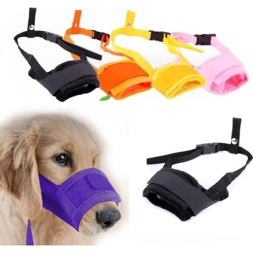 1PC Pet Dog Adjustable Mask Bark Bite Mesh Mouth Muzzle Grooming Anti Stop Chewing