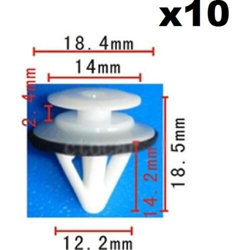 10pcs Nylon For Mazda 3, 5, 6, CX-7, Miata, Protege Door Trim Panel Retainer Clip Sealer G18K-51-SJ3