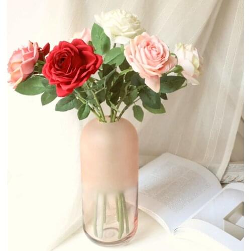10pcs Single Branch Rose Artificial Flowers Fabric Flower Wedding Hand Holding Bouquet Home Decoration Garden Fake Flowers Roses