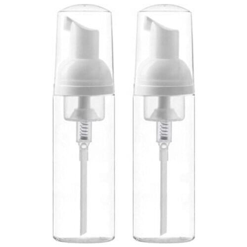 12pcs/lot 2oz 60ml PET transparent cosmetic facial foamer pumps dispenser bottles