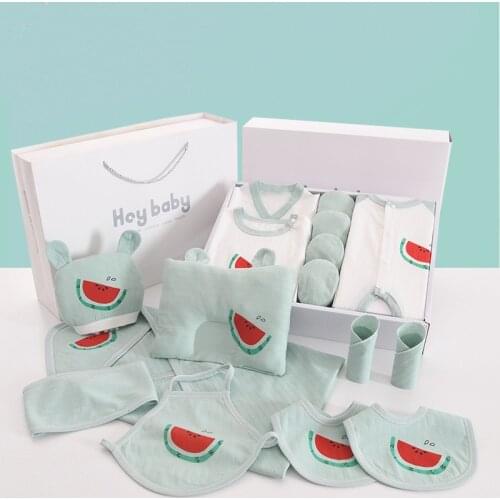 18/23/25pieces Pure Cotton Newborn Baby Clothes Baby Clothes Set 0-6 Months Summer Kids Clothes Suit Unisex With Box 2021