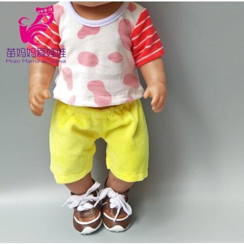 18 inch baby doll boy clothes pants hat for 43cm bab born doll outfit children girl Christmas gifts