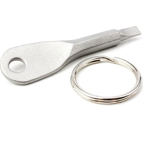 1 Set Mini Slotted + Phillips Screwdriver Stainless Steel Key Shape Screwdrivers Photographer Pocket Tool Screw Driver 2pcs