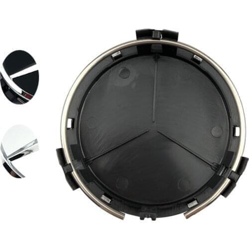60pcs/lot 75mm Black silver Wheel Center Caps Wheel Hub Rim Cover Badge Emblem For Mercedes Benz series Accessories