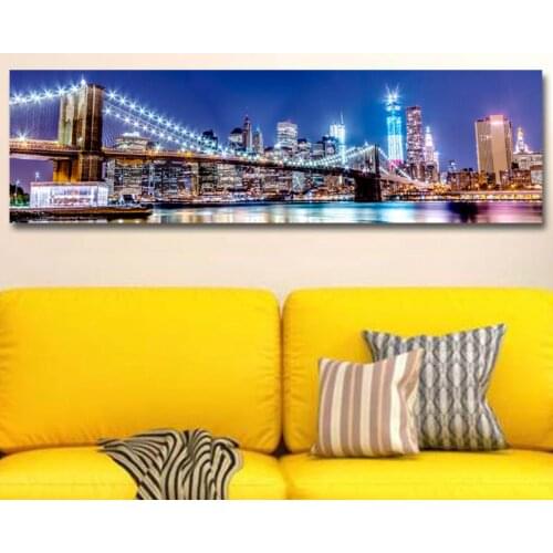 DIY diamond painting City Night New York Bridge 5d cross stitch full round square embroidery icon diamond mosaic crystal art