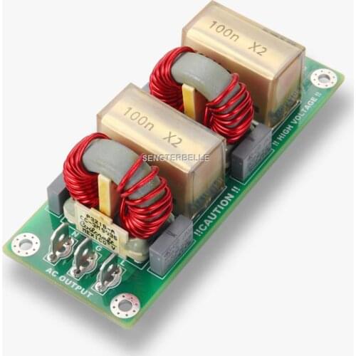 Assembly performance EMI filter 2 level high current filter module 250V 12A AC purification