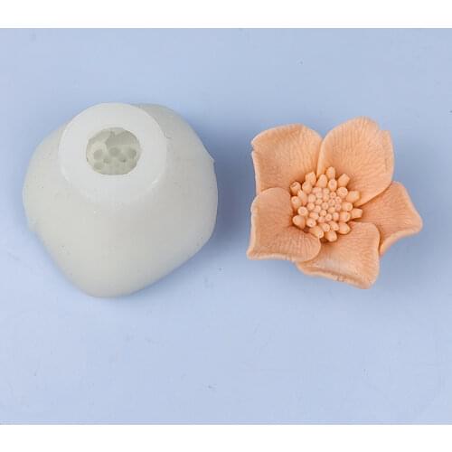 HC0294 PRZY Orchid Flower Mold Decoration Plant Soap Molds Flowers Molds Silicone Blooming Orchid Candle Moulds Bouquet Making