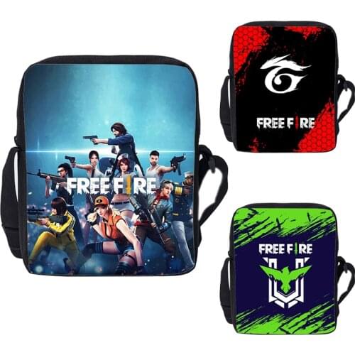 3D Print Game Free Fire Garena Shoulder Bags Women Zipper Canvas Fashion Back Pack Crossbody Bags for Children Teenage Rucksack