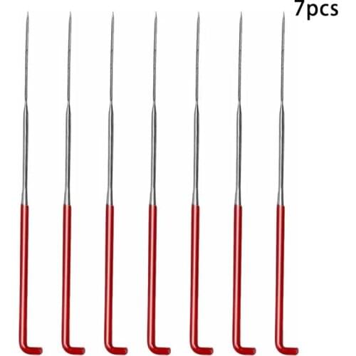 LMDZ 7 Pcs Red Felting Needles, Wool Felting Supplies Felting Needles Kit Needle Felting Tool with Plastic Box for Doll Making