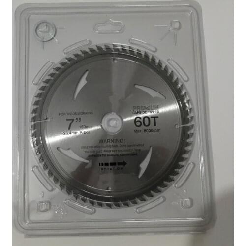 Circular Saw Blade 7" 60T 180mm Wood Cutting Round Disc Hard Alloy Steel Sawing Blades