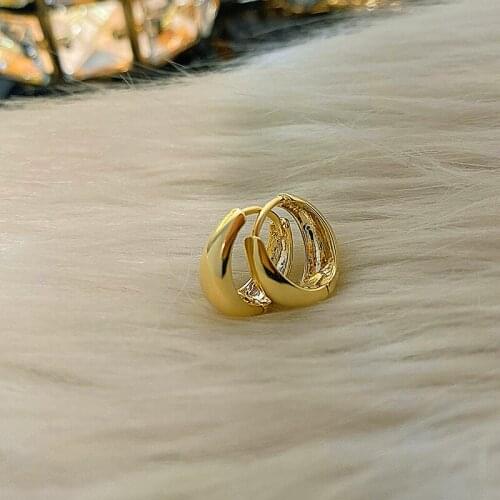 Fashion Minimalist Large Circle Geometric Round Big Hoop Earrings For Women Girls Wedding Party Jewelry Gold Piercing Earrings