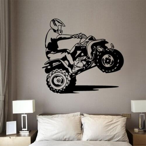 Motocross Wall Sticker Art DIY Bedroom Boy Room Dirt Bike Dirtbike Moto Bike Wall Decal Kids Room Baby Nursery Vinyl Home Decor