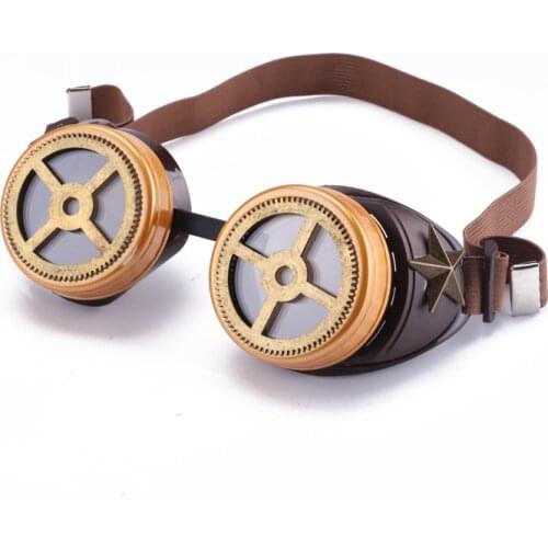 Halloween Goggles Steampunk Vintage Men Goggles With Five-pointed Star Gothic Accessories Street Fashion Glasses Travel Party