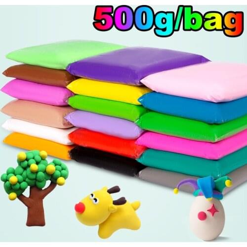 500g/Bag Polymer Light Clay Slime Fluffy Soft Plasticine Toy Modelling Clay Playdough Slimes Toys DIY Creative Clay Kid Gift