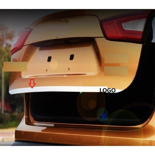 Rear Tail Door Sticker Stainless Steel Back Door Tailgate Trim Car Styling Accessories Fit For Nissan Qashqai j11 2016-2020