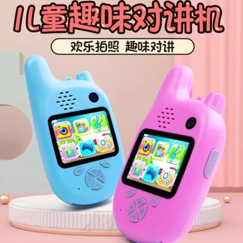 New walkie-talkie toys for children gift HD digital camera dual-lens sports mini camera game MP3 Music Player