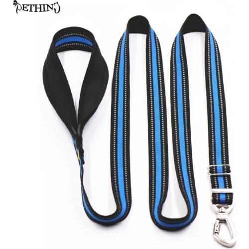 New Nylon Padded Handle Strong Lead Reflecting Adjustable Dog Leash Stainless Steel Strong Lightweight Pet Lead