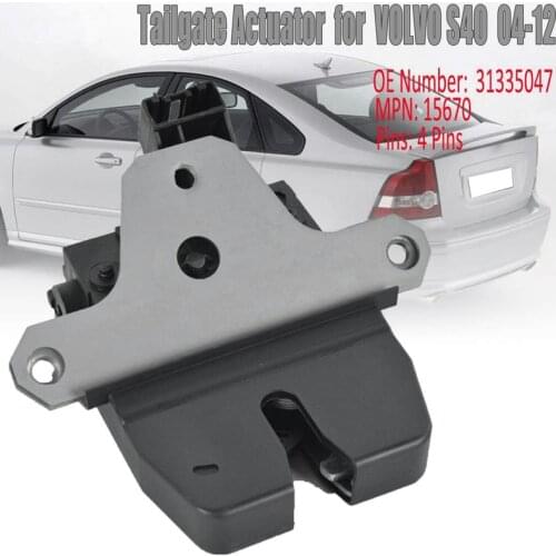 Car Luggage Lift Lock Actuator Tailgate Lock Block for Volvo S40 Ii V50 2004-2012 31335047