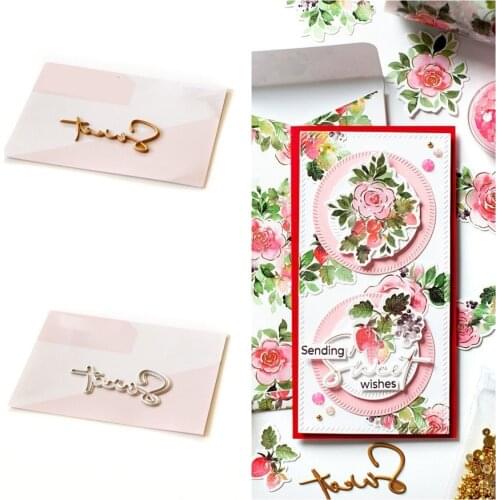 SWEET Word New Metal Cutting Dies Hot Foil Scrapbook Diary Decoration Stencil Embossing Template DIY Make Albums Handmade