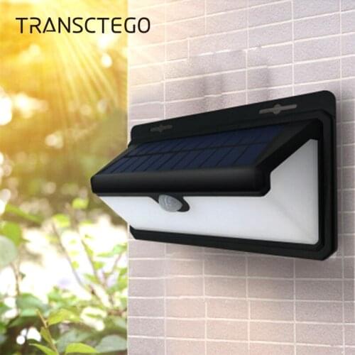 100 LED Solar Light Motion Sensor Outdoor Garden Pathway Lamp Waterproof Wide Angle Super Bright Solar Wall Light For Patio Yard