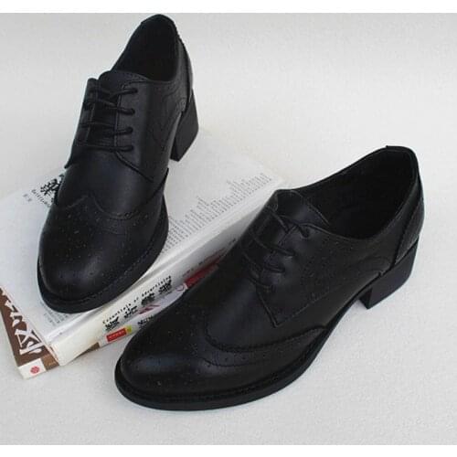 Women Shoes Lace up Women Oxford Shoes 100% Genuine Leather Ladies Flat Shoes 2019 Spring Autumn Female footwear(w8133)