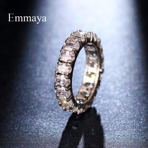 Emmaya Light Luxury Decoration For Female Engagement Wedding Band Rings Cubic Zirconia Exquisite Ring Charming Jewelry Gift