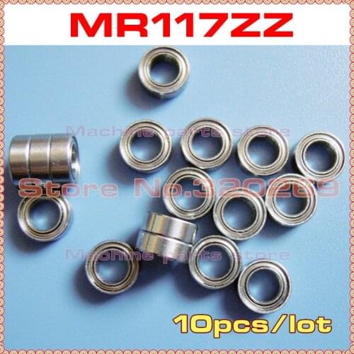 10pcs Radial Shaft Ball Bearing MR117ZZ 7*11*3 7x11x3Mm Metal Shield MR117Z